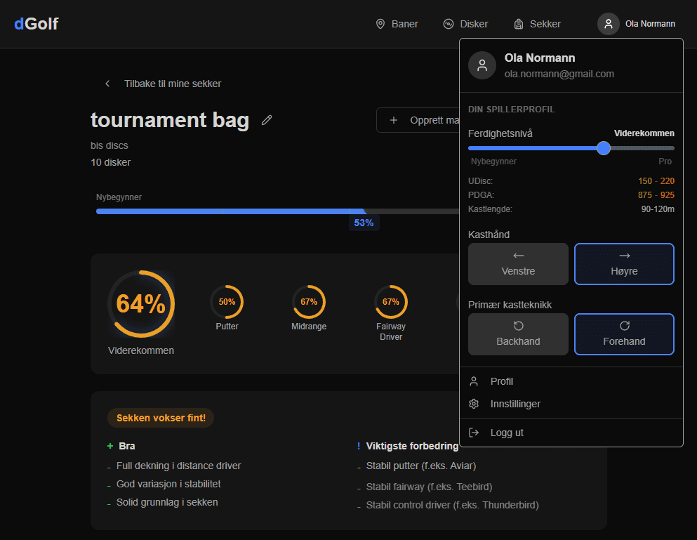 Tilpass til ditt nivå